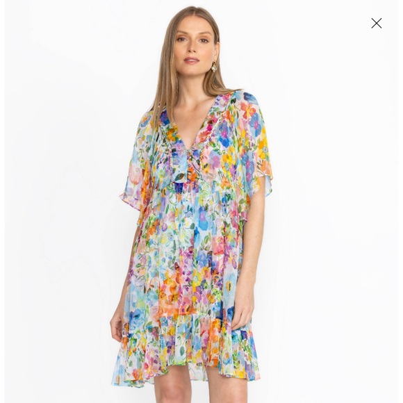 Johnny Was Jade petite margarita mini dress Wild Blooms PS - Picture 1 of 6